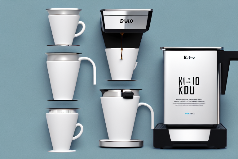 A k-duo plus™ single serve & carafe coffee maker with its components and features