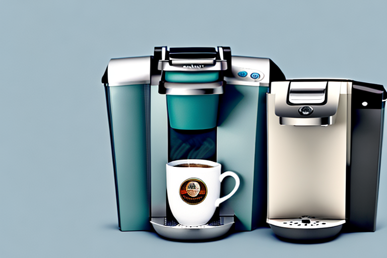 A keurig k-compact single serve k-cup pod coffee maker with a focus on the design and features