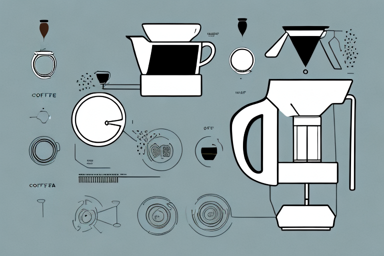 A 10-cup coffee maker with its components and features