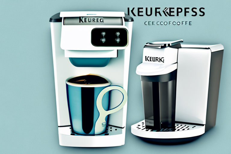 A keurig k-express coffee maker in a kitchen setting