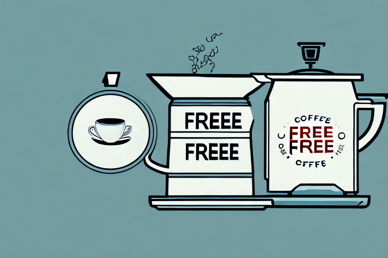 A gevalia coffee maker with a banner across it that reads "free"