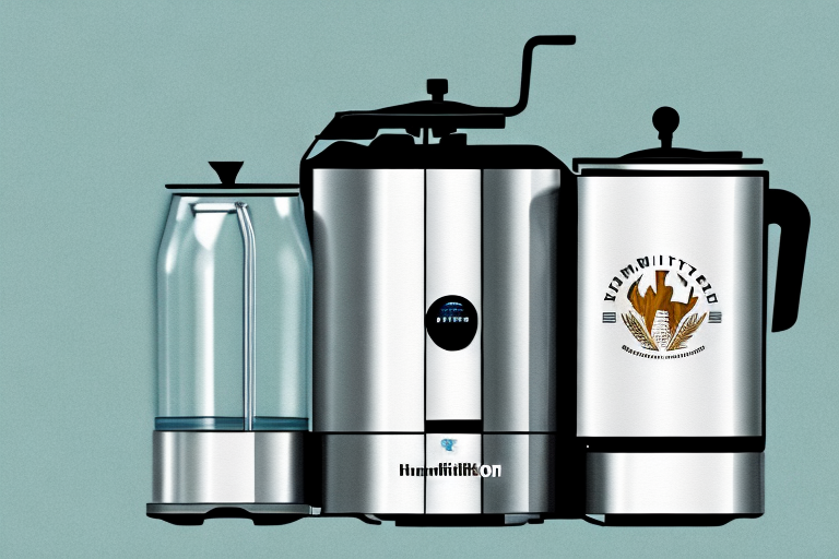 A hamilton beach brewstation coffee maker with all its features and components