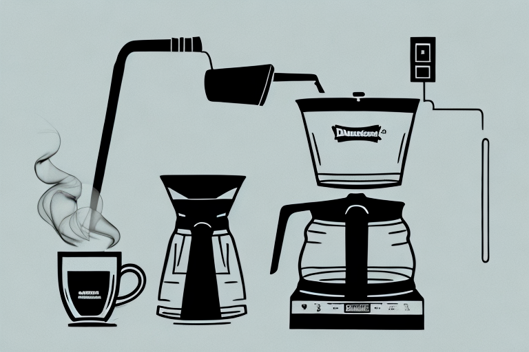 A black and decker coffee maker in action