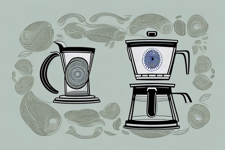 A coffee maker with an indian-inspired design